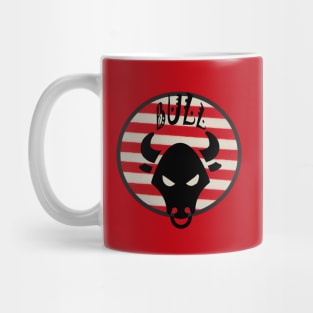 Black and Red Bull - Stripes Mug